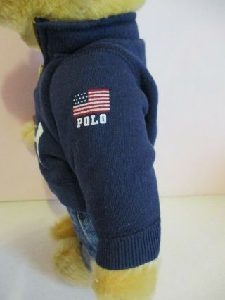 Steiff Bear - Ralph Lauren Polo - Growler - USA Sweatshirt - Jeans - Growler  - 2233 4