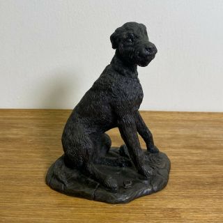 Cold - Cast Bronze Irish Wolfhound Sculpture.  Signed J.  Spouse