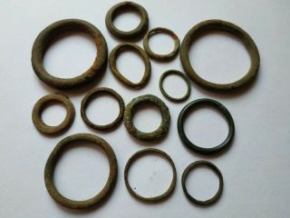 Ancient Bronze Proto Money Rings,  Metal Detector Finds.