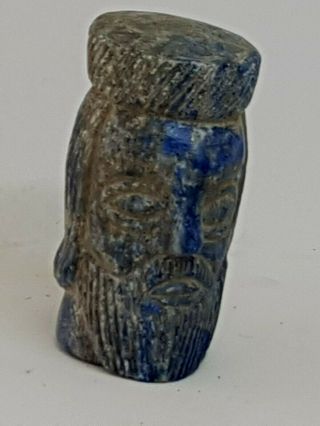 Extremely Rare Intact Bust Head Statue Emperor Lapis Lazulli.  85,  7 Gr 51 Mm