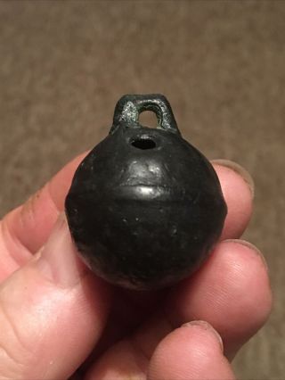 16th Century Medieval Bronze Crotal Bell Metal Detecting Find [fish Scale] Noa3