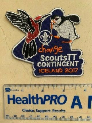 Rare 2017 Iceland 15th World Scout Moot - Trinidad And Tobago Contingent Patch