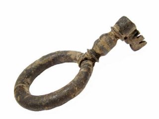 Byzantine Period Bronze Ring Folding Key In Very Rare Design And Shape,