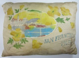 1915 Panama Pacific International Exposition Ppie Souvenir Pillow San Francisco