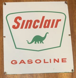 Vintage Sinclair Dinosaur Gasoline Motor Oil Porcelain Gas Pump Sign