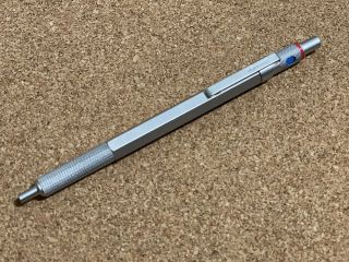 Rare Vintage Silver Rotring 600 Ballpoint Pen