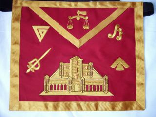 Masonic Fraternal Scottish Rite 16 Degree Prince Of Jerusalem Regalia Apron