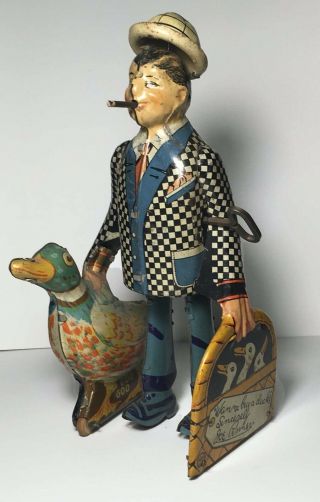 Vintage Marx Joe Penner Windup Tin Toy Wanna Buy A Duck Germany 1930 