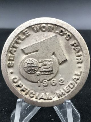 1962 Seattle Worlds Fair High Relief Silver Medal