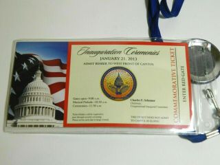 Commemorative Ticket January 21 2013 57th Presidential Inauguration Barack Obama