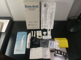 Vintage 1993 Rota - Dent Electric Toothbrush White Professional Complete