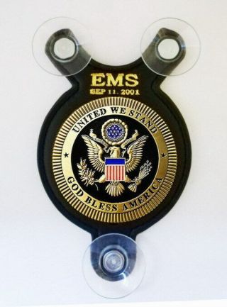 Salute Emergency Medical Services Heroes On Sep 11.  Supporter Car Shield - Fop - Pba