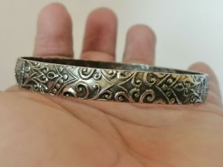 Rare Extremely Ancient Viking Bracelet Silver Color Artifact Authentic 2