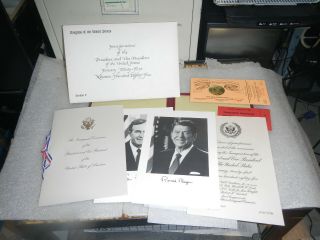 President Reagan 1985 Inaugural Congressional Invitation Set,  Ball Ticket