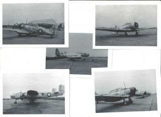 5 Old Photos Of Military Planes Numbers On Sides: Pn - 459,  Ta - 328,  Ta - 965 & 300