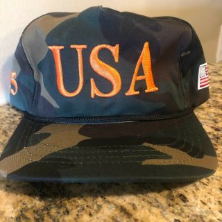 President Donald Trump Official Campaign Camo Usa 45 Hat Made In Usa Defect