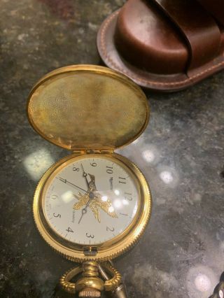 Vintage Hunting Dog And Duck Pocketwatch