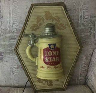 Vintage Lone Star Beer Lighted Bar Sign