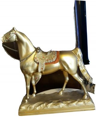 Roy Rogers Palomino Trigger Statue And Photograph Of Rogers And Trigger