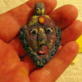 Very Rare Phoenician Face Pendant 300bc Quality (large Size)