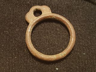 Lovely Rare Celtic Bronze Terret Type Ring Found In England L22i