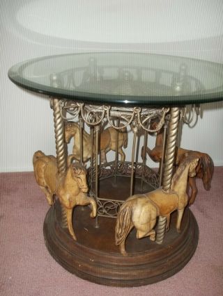 Vintage Carousel Horse Coffee Table Pick Up Only Jersey 2 2