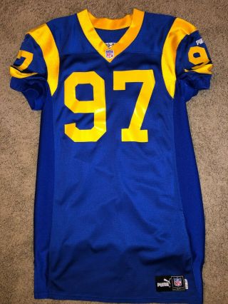 Vintage La Los Angeles Saint St.  Louis Rams 97 Mitchell Puma Jersey Size 50