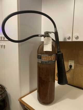 American Lafrance Vintage Fire Extinguisher Model 15 - Mark I - Fully Charged