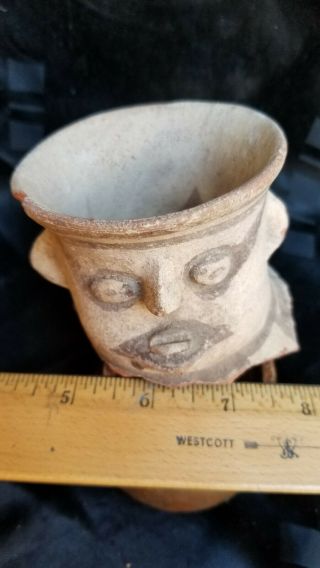 Antique Central American Pre - Columbian Clay Head Fragment Deaccessioned