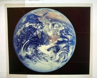 Apollo 17 / Orig 4x5 Nasa Issued Transparency - View Of Earth From Spacecraft