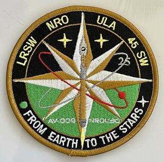 Ula Nrol - 30 Atlas V From Earth To The Stars Launch Vehicle Mission Patch 4”