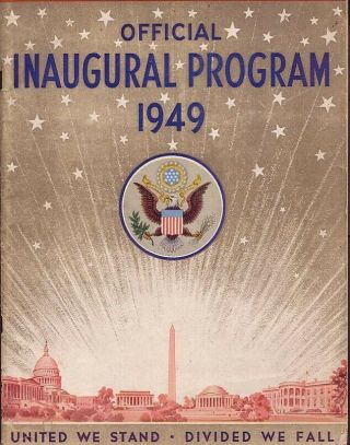 Harry S.  Truman 1949 Inaugural Program