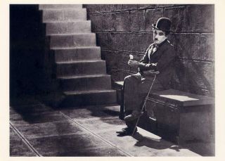 Charlie Chaplin In City Lights 1931 B&w Silent Film Photo Postcard
