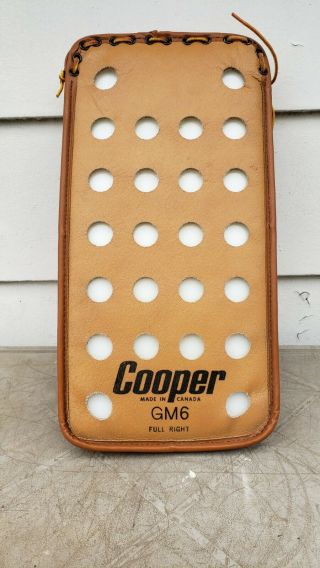 Vintage Cooper Gm6 Hockey Goalie For Left Hand Block Blocker