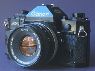 Vintage 1984 Canon A - 1 Camera With Fd 50mm F/1.  8 Lens - Perfect Starter Camera
