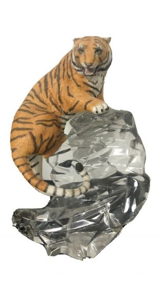 Cats Of The World By Franklin Porcelain Tiger Figurine On Crystal Base