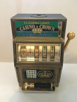 Vintage Waco Casino Crown 25 Cent Slot Machine Bell Rings with buzzer & light 3