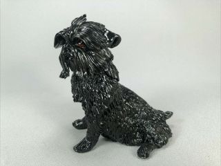 Scarce Eve Pearce,  England,  Porcelain Brussels Griffon Dog Figurine,  Black