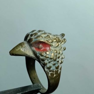 Ancient Roman Bronze Eagle Ring Wedding Rare Artifact Authentic Rare Type
