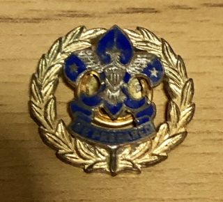 Vintage Scout Commissioner Boy Scouts Leader Collar Lapel Pin Screw Back