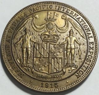 1915 Panama Pacific Expo San Francisco Souvenir Medal From Maryland Exhibit