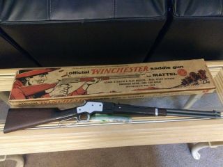Vintage Mattel 544 Official Winchester Saddle Gun,  3 Bullets W/ Box
