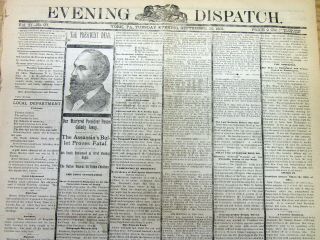 16 1881 Newspapers Coveringthe Assassination & Death Of President James Garfield