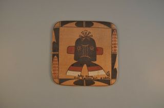 Vintage Hopi Indian Pottery Tile - Kachina Girl - Aas Ku Mana - Gwen Setalla