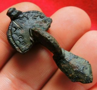 Ancient Bronze Roman Rare Brooch Fibula 2 - 4 Centuries