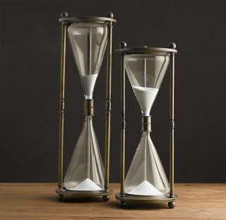 Restoration Hardware Vintage Brass Hourglass