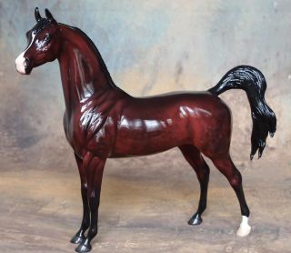 Peter Stone Model Horse Mirage - Dappled Bay Arab Arabian Mare Glossy
