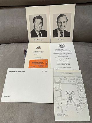 President Ronald Reagan 1981 Inaugural Congressional Invitation Set 0083 D - 1