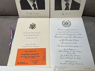 President Ronald Reagan 1981 Inaugural Congressional Invitation Set 0083 D - 1 2