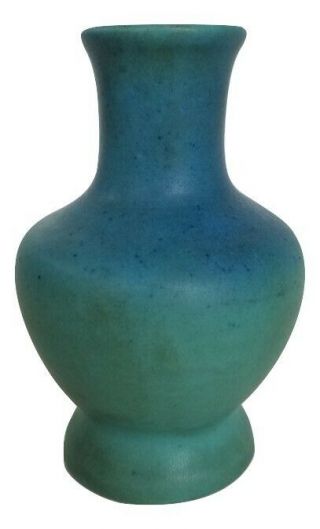 Vintage Van Briggle Pottery Vase Matte Blue/ Green,  Signed,  Marked 49